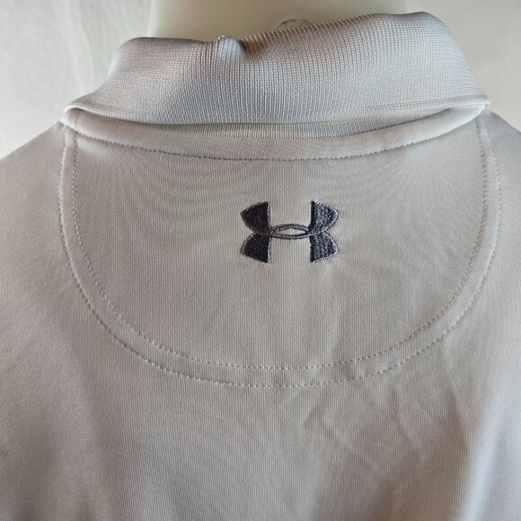 Under Armour Mens 2XL White Polo Shirt HeatGear Loose Fit Golf Performance 1522 - Picture 6 of 9